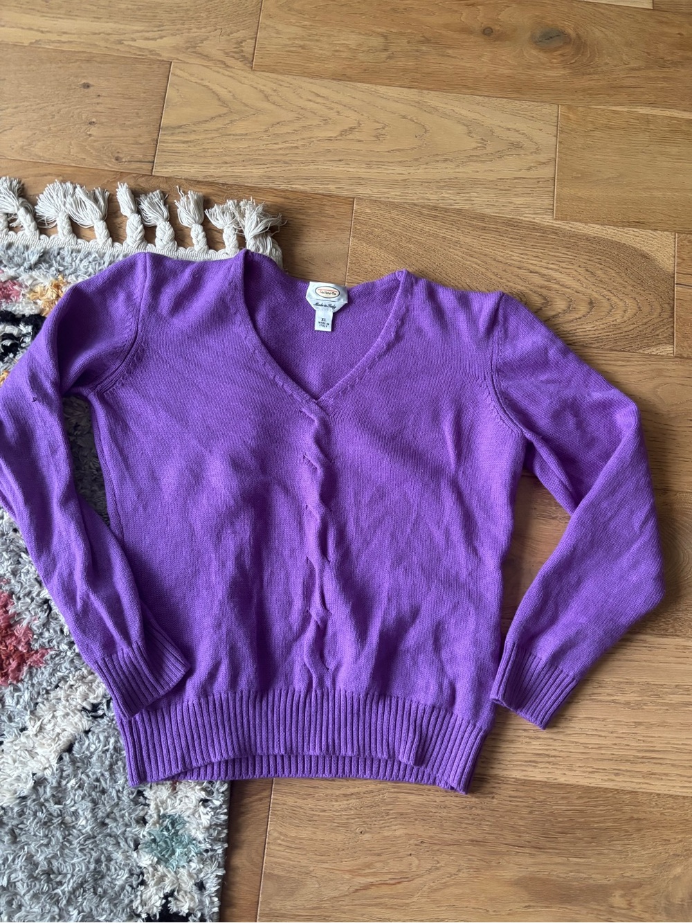Vintage Talbots wool/cashmere made in Italy sweater womens XL